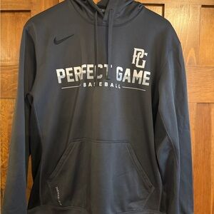 Nike Perfect Men’s Game Baseball Charcoal Dri-Fit hoodie, Medium